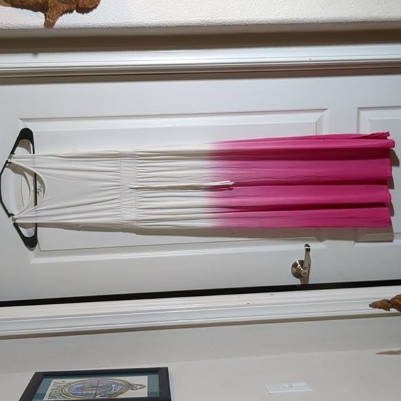 Pink Elephant ombre tank style top full length DRESS. Size 12 Beach wear - Picture 1 of 2